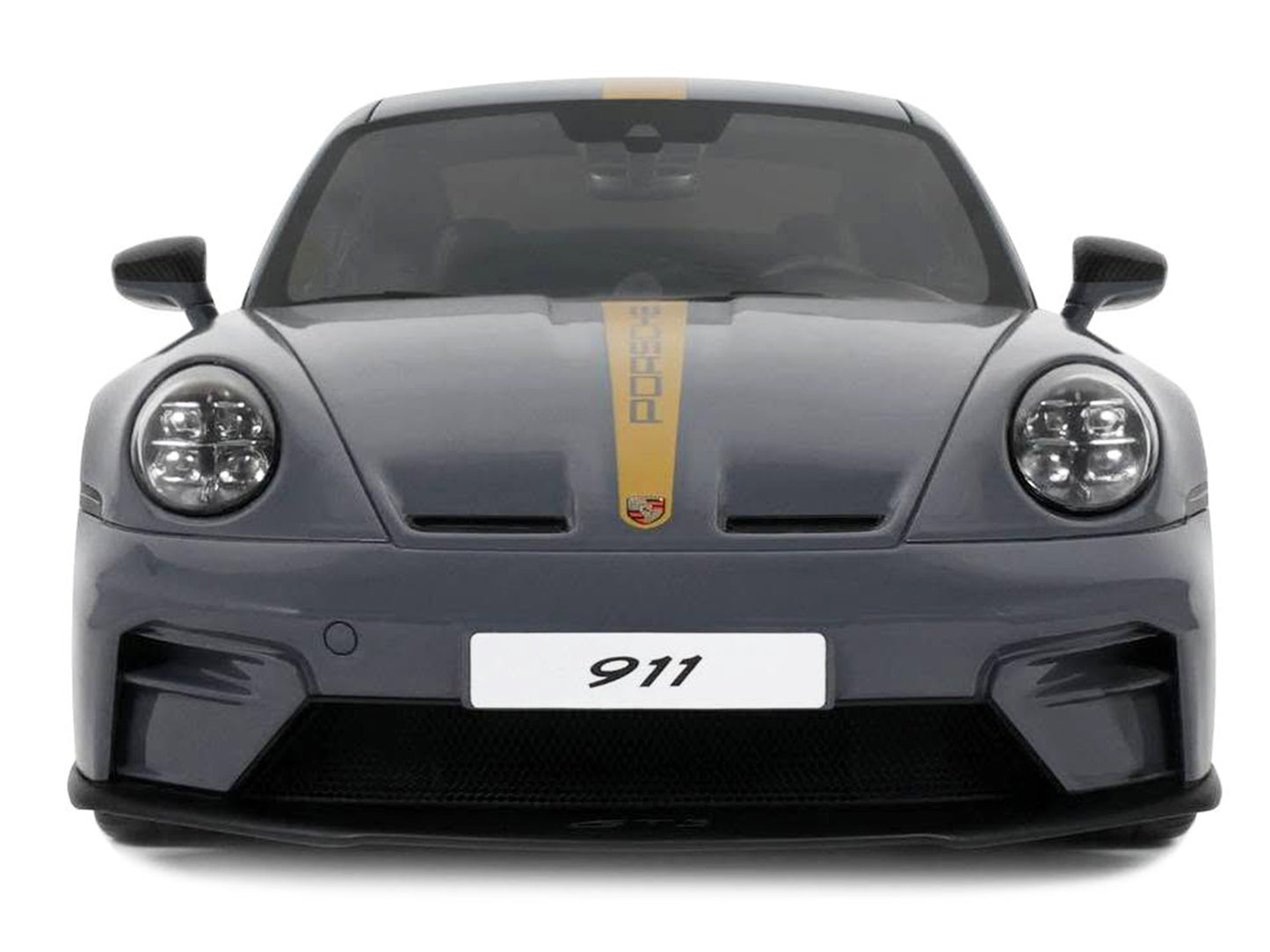 2025 Porsche 911 (992.2) GT3 Touring Gray with Gold Stripe 1/18 Model Car by GT Spirit