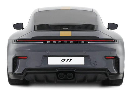 2025 Porsche 911 (992.2) GT3 Touring Gray with Gold Stripe 1/18 Model Car by GT Spirit