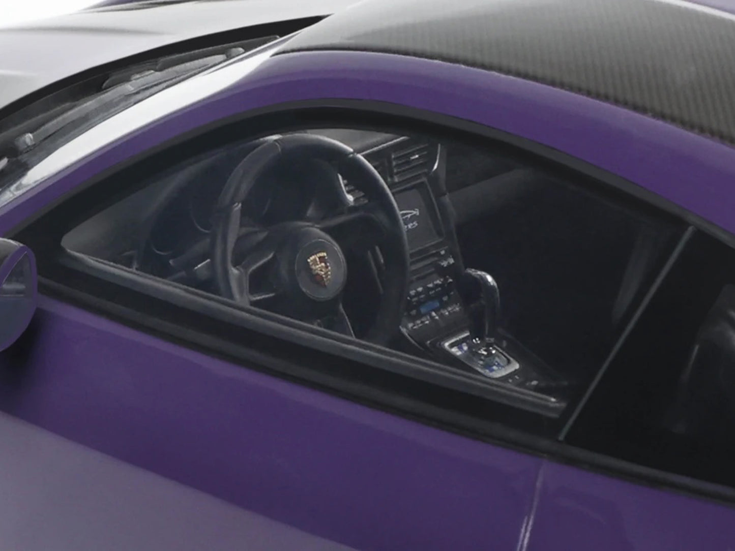 2021 Porsche 911 (991.2) GT2 RS Ultraviolet Metallic with Carbon Stripes 1/18 Model Car by GT Spirit