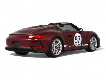 2019 Porsche 911 (991.2) Speedster #57 "Heritage Edition" Cherry Red Metallic 1/18 Model Car by GT Spirit