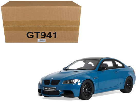 2007 BMW M3 E92 Blue Metallic with Black Top 1/18 Model Car by GT Spirit T&y