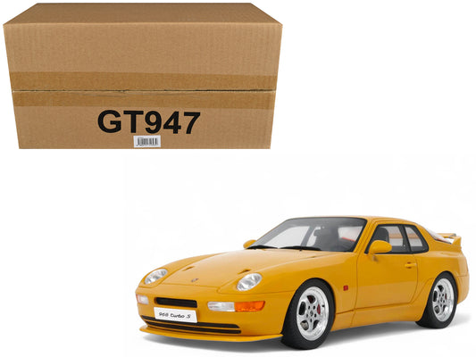 1993 Porsche 968 Turbo S Yellow 1/18 Model Car by GT Spirit T&y