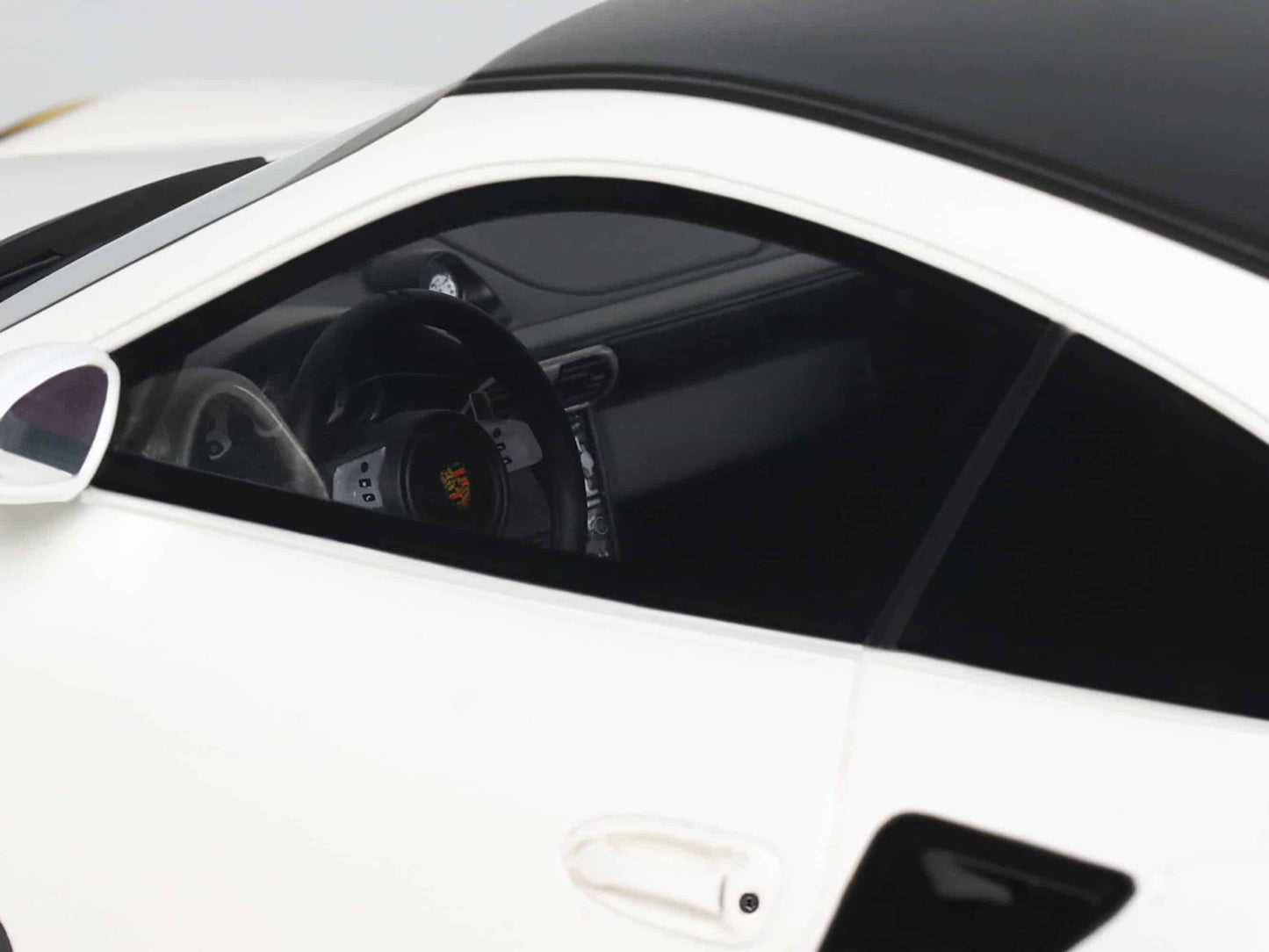 2024 Porsche 911 Turbo LB-Works White with Black Top 1/18 Model Car by GT Spirit
