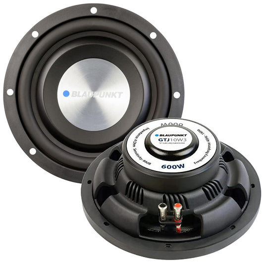 Blaupunkt 10â€³ Shallow Mount Woofer 300W RMS/600W Max Single 4 Ohm Voice Coil