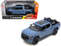 2023 Toyota Tundra TRD 4x4 Pickup Truck Cavalry Blue with Sunroof and Wheel Rack 1/24 Diecast Model Car