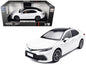 2023 T&yota Camry Hybrid White Metallic with Black Top 1/18 T&y Diecast Model Car by Heimanba