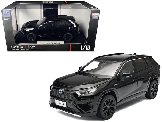 2023 T&yota Rav4 Hybrid Black 1/18 T&y Diecast Model Car by Heimanba
