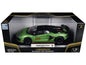 Lamborghini Aventador SVJ Roadster Green Metallic with Carbon Top and Gold Accents 1/18 T&y Diecast Model Car by Heimanba