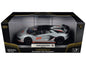 Lamborghini Aventador SVJ Roadster Matt Gray with Carbon Top and Orange Accents 1/18 T&y Diecast Model Car by Heimanba