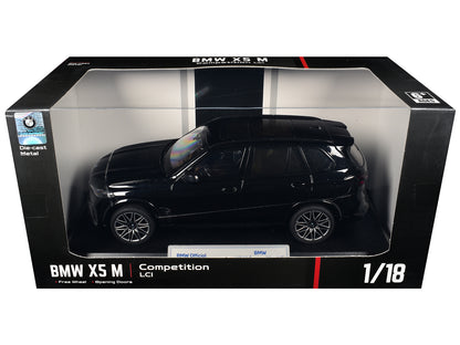 BMW X5 M Competition LCI Black Metallic with Moonroof 1/18 T&y Diecast Model Car by Heimanba