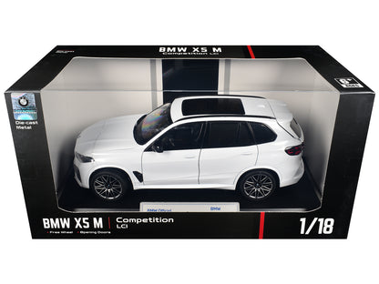 BMW X5 M Competition LCI White Metallic with Moonroof 1/18 T&y Diecast Model Car by Heimanba