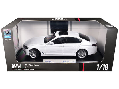BMW 5 Series LCI White Metallic with Moonroof 1/18 T&y Diecast Model Car by Heimanba