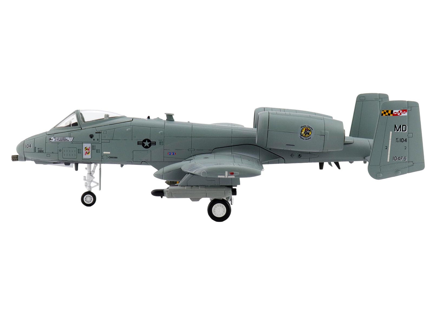 Fairchild Republic A-10C Thunderbolt II Attack Aircraft "80-0283 Maryland Farewell 104 FS Maryland ANG" (2025) United States Air Force "Air Power Series" 1/72 T&y Diecast Model by Hobby Master