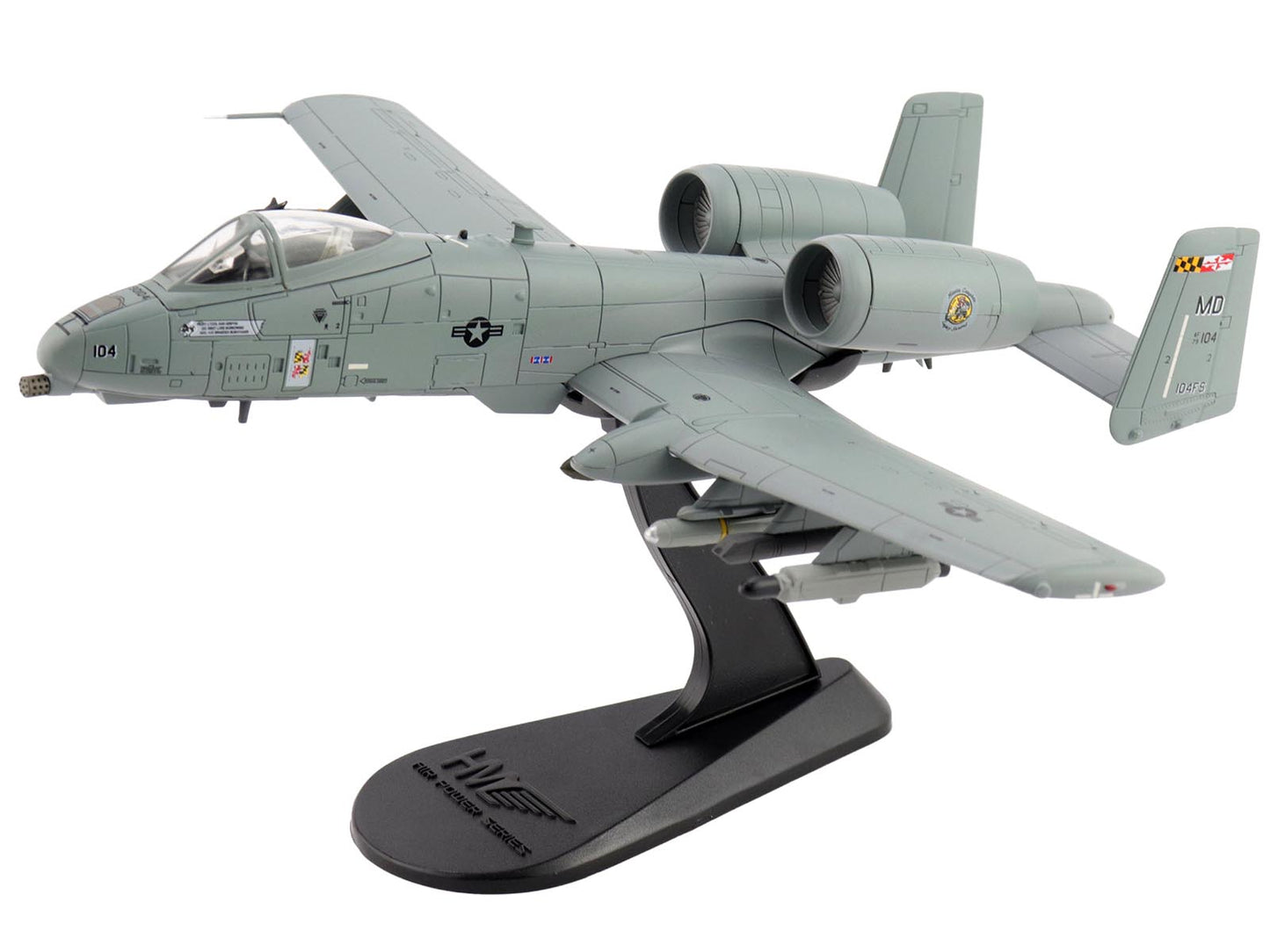 Fairchild Republic A-10C Thunderbolt II Attack Aircraft "80-0283 Maryland Farewell 104 FS Maryland ANG" (2025) United States Air Force "Air Power Series" 1/72 T&y Diecast Model by Hobby Master
