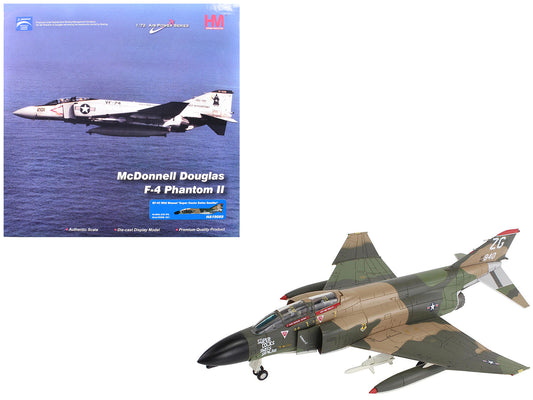 McDonnell Douglas EF-4C Wild Weasel Fighter-Bomber Aircraft "64-0840 67th TFS Korat RTAFB Super Cocks Swiss Samilar" (1971) United States Air Force "Air Power Series" 1/72 T&y Diecast Model by Hobby Master