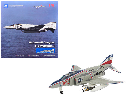 McDonnell Douglas F-4J Phantom II Fighter-Bomber Aircraft "153828 MCAS Iwakuni Japan" (1976) United States Marine Corps "Air Power Series" 1/72 T&y Diecast Model by Hobby Master