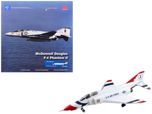 McDonnell Douglas F-4E Phantom II Fighter-Bomber Aircraft "Thunderbirds No.1 Plane 1973/74 Season" United States Air Force "Air Power Series" 1/72 T&y Diecast Model by Hobby Master