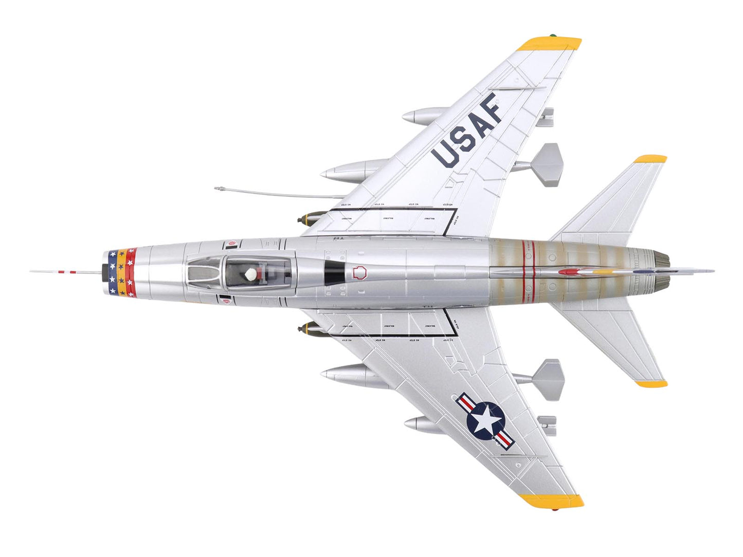 North American F-100D Super Sabre Fighter Aircraft "FW-871 81st TFS 50th TFW France" (1958) United States Air Force "Air Power Series" 1/72 T&y Diecast Model by Hobby Master