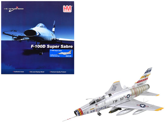 North American F-100D Super Sabre Fighter Aircraft "FW-871 81st TFS 50th TFW France" (1958) United States Air Force "Air Power Series" 1/72 T&y Diecast Model by Hobby Master
