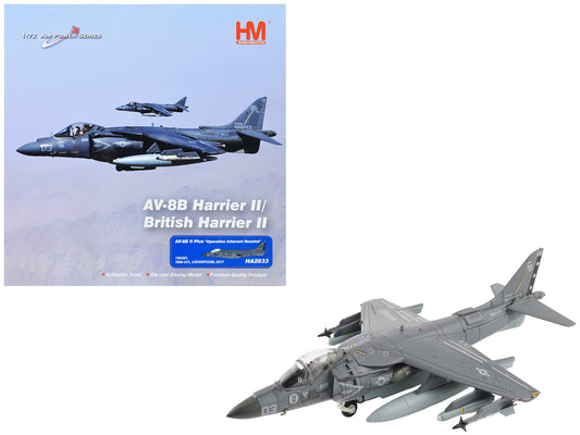 McDonnell Douglas AV-8B Plus Harrier II Aircraft "165357 VMA-231 Ace of Spades Operation Inherent Resolve USCENTCOM" (2017) United States Marine Corps "Air Power Series" 1/72 T&y Diecast Model by Hobby Master