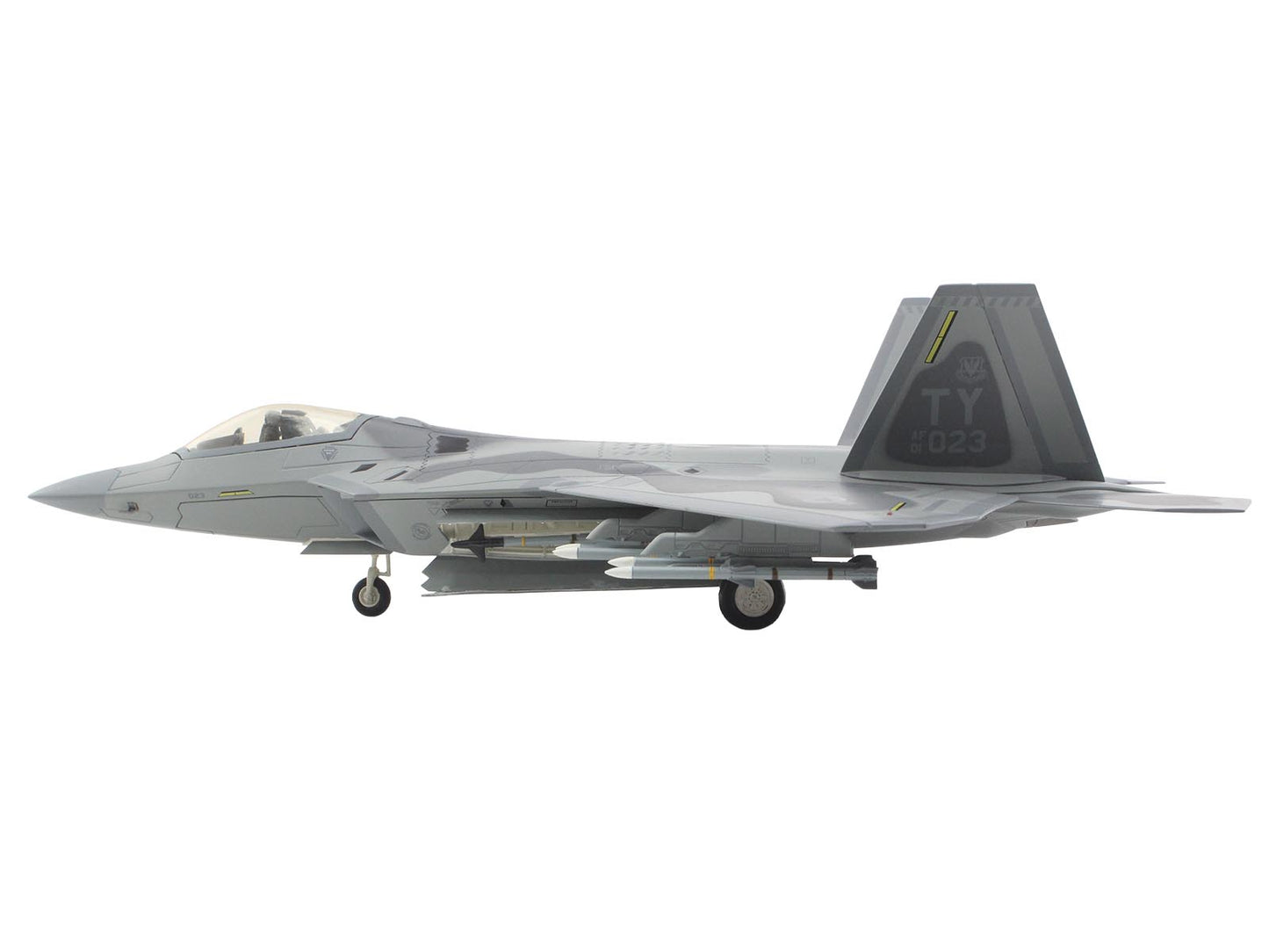 Lockheed F-22 Raptor Stealth Aircraft "01-4023 Major Joshua 'Cabo' Gunderson 43rd FS 325th FW Tyndall AFB" United States Air Force "Air Power Series" 1/72 T&y Diecast Model by Hobby Master