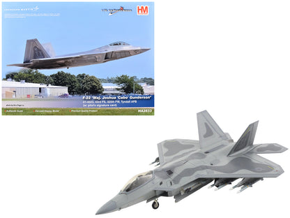 Lockheed F-22 Raptor Stealth Aircraft "01-4023 Major Joshua 'Cabo' Gunderson 43rd FS 325th FW Tyndall AFB" United States Air Force "Air Power Series" 1/72 T&y Diecast Model by Hobby Master