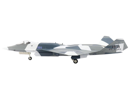 Northrop F-23 Black Widow II Stealth Fighter Aircraft Blue 054 Su-57 Aggressor What If Scheme 65th AGRS Nellis AFB United States Air Force Air Power Series 1/72 T&y Diecast Model by Hobby Master