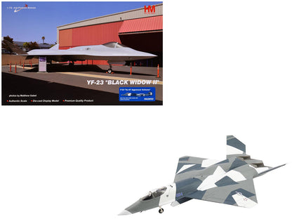 Northrop F-23 Black Widow II Stealth Fighter Aircraft Blue 054 Su-57 Aggressor What If Scheme 65th AGRS Nellis AFB United States Air Force Air Power Series 1/72 T&y Diecast Model by Hobby Master