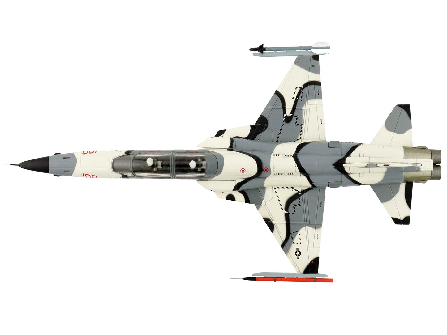 Northrop F-5F Tiger II Aircraft "810834 Franken Tiger VFC-111 Sundowners" (2023) United States Navy "Air Power Series" 1/72 Diecast Model by Hobby Master
