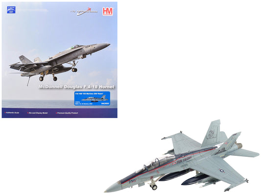 McDonnell Douglas F/A-18D Hornet Aircraft "164874 US Marines 250 Years VMFA-112 Cowboys" (2025) United States Marines "Air Power Series" 1/72 T&y Diecast Model by Hobby Master