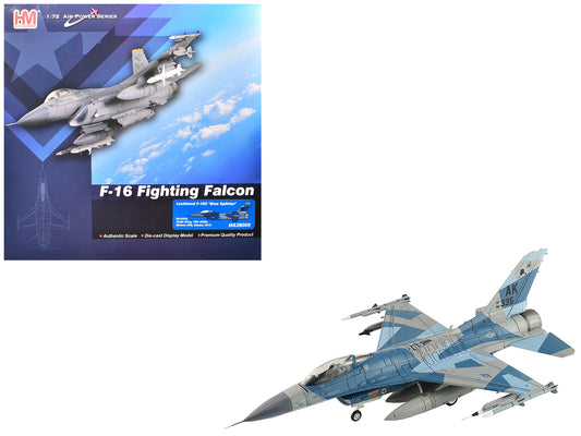 Lockheed F-16C Fighting Falcon Fighter Aircraft "86-0335 Blue Splinter 354th Wing 18th AGRS Eielson AFB" (2018) United States Air Force "Air Power Series" 1/72 T&y Diecast Model by Hobby Master
