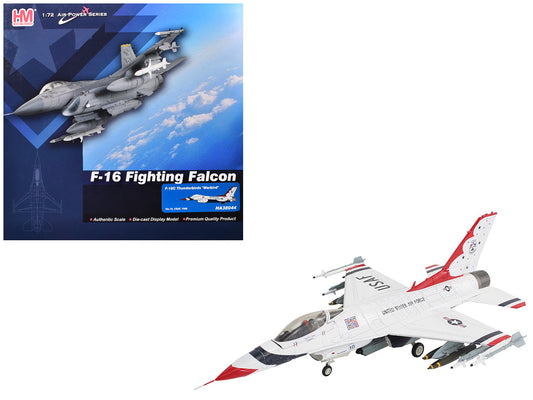 Lockheed F-16C Fighting Falcon Fighter Aircraft "No.10 Thunderbirds Warbird" United States Air Force "Air Power Series" 1/72 T&y Diecast Model by Hobby Master