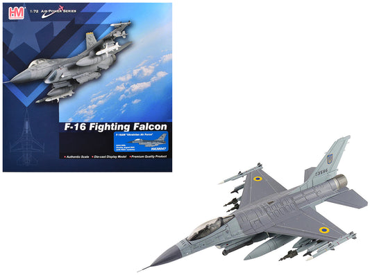 Lockheed F-16AM Fighting Falcon Fighter Aircraft "UA24-3596 Pylon Integrated Dispenser System Plus" (2024) Ukrainian Air Force "Air Power Series" 1/72 T&y Diecast Model by Hobby Master