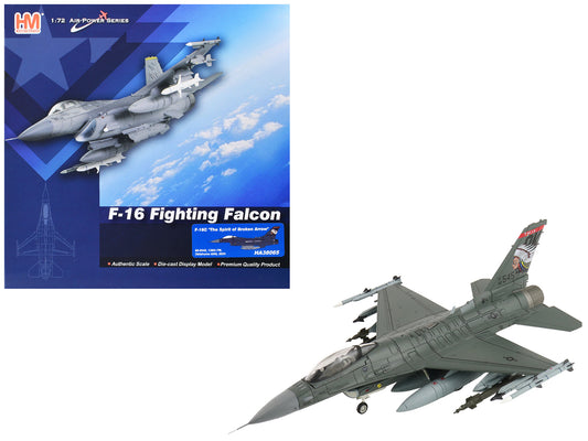 Lockheed F-16C Fighting Falcon Fighter Aircraft "88-0545 138th Fighter Wing Oklahoma Air National Guard" (2024) United States Air Force "Air Power Series" 1/72 T&y Diecast Model by Hobby Master