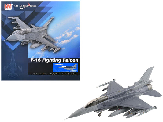 Lockheed F-16D Fighting Falcon Fighter Aircraft "6831 Block 70" (2025) Republic of China Air Force "Air Power Series" 1/72 T&y Diecast Model by Hobby Master