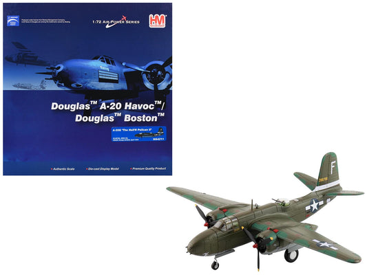 Douglas A-20G Havoc Aircraft "42-86786 Hell'N Pelican II 388th Bomb Squadron Gusap Airfield" (1944) United States Army Air Forces "Air Power Series" 1/72 T&y Diecast Model by Hobby Master