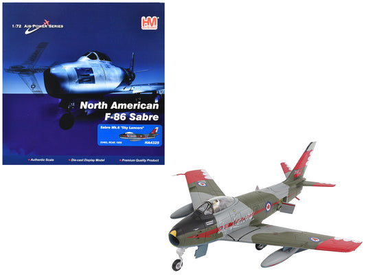 Canadair Sabre Mk.6 Fighter Aircraft "Sky Lancers" (1956) Royal Canadian Air Force "Air Power Series" 1/72 T&y Diecast Model by Hobby Master