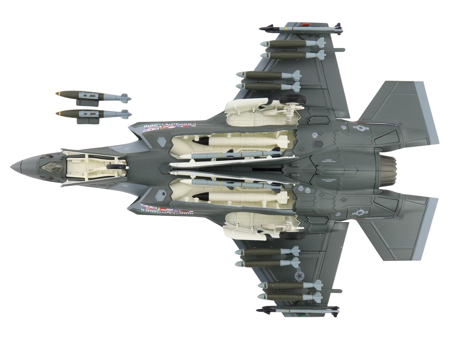 Lockheed Martin F-35A Lightning II Aircraft "22-5696 1000th Lightning II 176th FS Wisconsin ANG" (2004) United States Air Force "Air Power Series" 1/72 T&y Diecast Model by Hobby Master