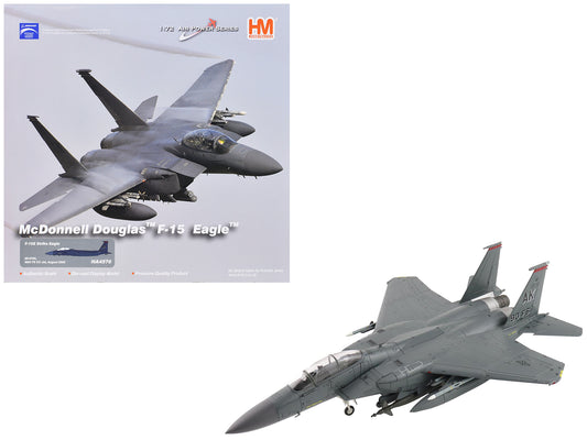 McDonnell Douglas F-15E Strike Eagle Fighter Aircraft "88-0705 90th Fighter Squadron Commanding Officer's Jet" (2005) United States Air Force "Air Power Series" 1/72 T&y Diecast Model by Hobby Master