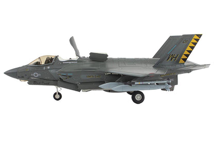 Lockheed Martin F-35B Lightning II Aircraft (Beast Mode) "Black Death VMFA-542 MCAS Cherry Point" (2023) United States Marine Corps "Air Power Series" 1/72 Diecast Model by Hobby Master