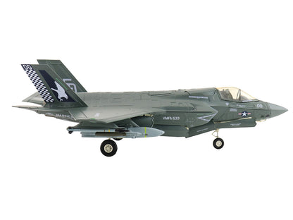 Lockheed Martin F-35B Lightning II Aircraft (Beast Mode) "170533 VMFA-533 Hawks" (2025) United States Marine Corps "Air Power Series" 1/72 Diecast Model by Hobby Master