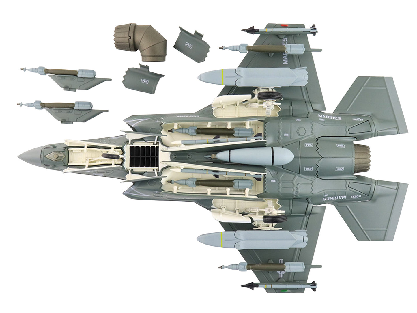 Lockheed Martin F-35B Lightning II Aircraft (Beast Mode) "170533 VMFA-533 Hawks" (2025) United States Marine Corps "Air Power Series" 1/72 Diecast Model by Hobby Master