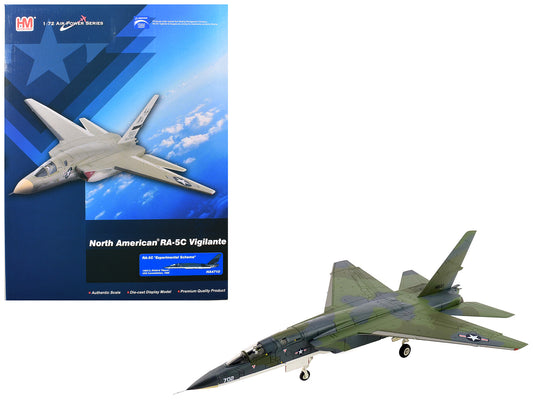 North American RA-5C Vigilante Aircraft "149313 RVAH-6 Fleurs Experimental Scheme USS Constellation" (1966) United States Navy "Air Power Series" 1/72 T&y Diecast Model by Hobby Master