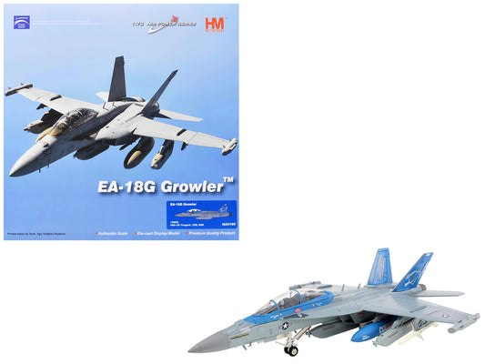 Boeing EA-18G Growler Aircraft "168256 VAQ-139 Cougars" (2025) United States Navy "Air Power Series" 1/72 T&y Diecast Model by Hobby Master