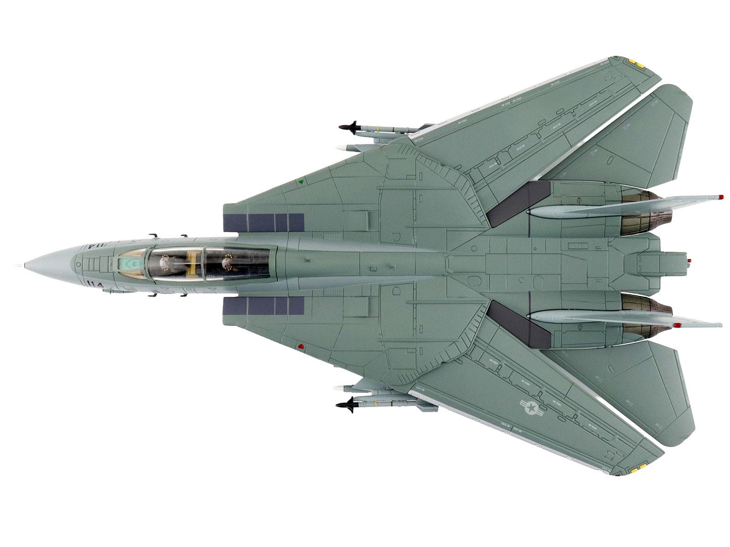 Grumman F-14A Tomcat Fighter Aircraft "VF-1 (with Optional Decals)" United States Navy "Air Power Series" 1/72 Diecast Model by Hobby Master