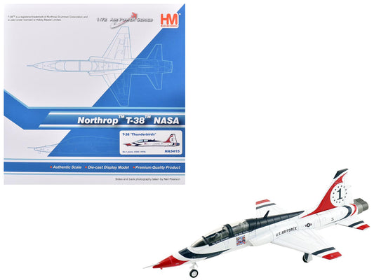 Northrop T-38 NASA Aircraft "#1 Thunderbirds" (1970s) United States Air Force "Air Power Series" 1/72 T&y Diecast Model by Hobby Master