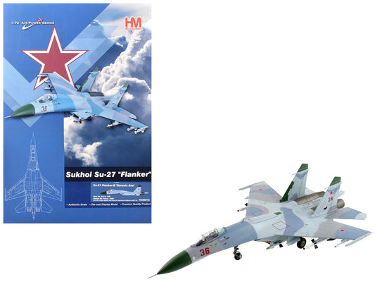 Sukhoi Su-27 Flanker-B Fighter Aircraft "Red 36 Barents Sea 941st IAP" (1987) Soviet Air Force "Air Power Series" 1/72 T&y Diecast Model by Hobby Master