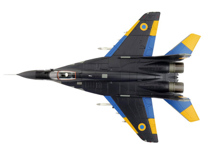 Mikoyan MIG-29 Fulcrum Aircraft "Ghost of Kyiv 40th Tactical Aviation Brigade Vasylkiv Air Base" (2023) Ukrainian Air Force "Air Power Series" 1/72 Diecast Model by Hobby Master