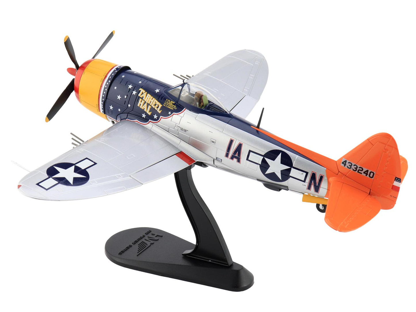 Republic P-47D Thunderbolt Aircraft "Tarheel Hal Lt. 'Ike' David 66 FS 358 FG" (1945) United States Army Air Forces "Air Power Series" 1/48 T&y Diecast Model by Hobby Master