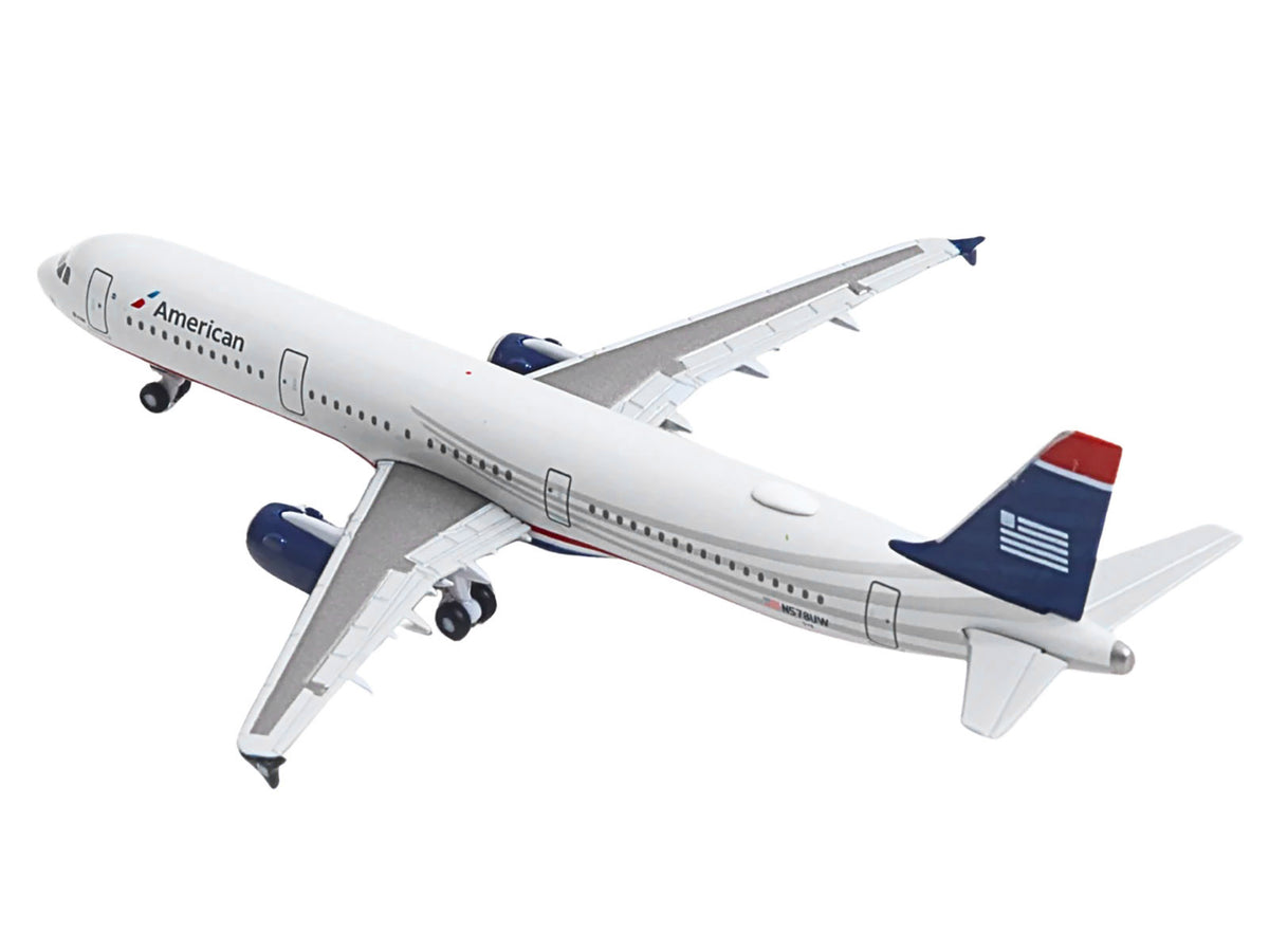 Airbus A321 Commercial Aircraft American Airlines Gray Blue Tail 1/500 Diecast